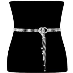 PRICES MAY VARY. ✦MATERIAL✦These Women sexy bling bling waist belts are constructed completely of silver-tone alloy with all over glittering rhinestone accents. Gleaming crystals add opulent shine to this belt. ✦SIZE✦Belt Width : 15mm; Buckle Width : 35mm. Small Size Length: 41" ( 105cm ); Medium Size Length: 47" ( 120cm ); Large Size Length: 53" ( 135cm ). Flexible Size for an adjustable fit. ✦OCCASION✦Add a statement-making finish to your look with these double o ring crystalline belts. It's e Belt For Jeans, Vintage Leather Belts, Waist Belts, Wide Leather Belt, Gold Belts, Rhinestone Belt, Studded Belt, Metal Belt, Brown Leather Belt