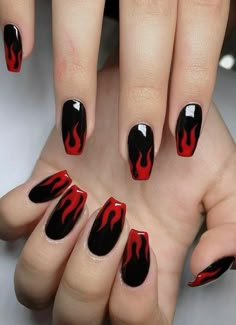 Gothic Nails, Acrylic Nails Coffin Pink, Black Nail Designs, Black Nail, Short Acrylic Nails Designs