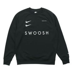 The Nike Sportswear Swoosh Sweatshirt For Men Black is the perfect addition to your wardrobe. This stylish sweatshirt is designed with a classic silhouette and features a bold Swoosh logo on the chest. The soft fabric is comfortable and breathable, making it ideal for any activity. The black colorway is timeless and versatile, making it a great choice for any occasion. Inspired by the iconic Nike Swoosh, this sweatshirt is part of a series of apparel that celebrates the brand's iconic logo. Whether you're running errands or hitting the gym, the Nike Sportswear Swoosh Sweatshirt For Men Black is the perfect choice. (Men's/Round Neck) Nike Hoodie Men, Sweatshirts Nike, Graphic Shirt Design, Fall Attire, Black Luxury, Cool Outfits For Men, Sweatshirt For Men, Swoosh Logo, Nike Swoosh