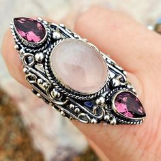 Brand New Handmade Oversized Rose Quartz And Amethyst Silver Statement Ring. 925 Stamped New To Poshmark? Use Referral Code Kimberlyn222 To Receive $10. Bohemian Sterling Silver Crystal Ring With Gemstone Accents, Bohemian Sterling Silver Amethyst Ring, Bohemian Sterling Silver Amethyst Ring With 925 Stamp, Bohemian Silver Amethyst Ring, Bohemian Amethyst Ring, Bohemian Amethyst Ring In Sterling Silver, Bohemian Amethyst Ring With Gemstone Accents As Gift, Bohemian Amethyst Ring With Gemstone Accents, Bohemian Amethyst Ring With Natural Stones