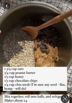 the ingredients for chocolate peanut butter in a mixing bowl