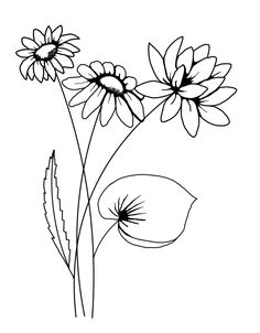 Continuous Line Daisy Tattoo, Line Art Daisy, Daisy Line Art Drawings, Daisy Outline Drawing, Daisy Flower Line Art, Tattoos