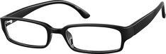 A medium size stylishly plastic full-rim eyeglasses. | Zenni Classic Rectangle Prescription Eyeglasses Black Plastic Lifestyle Organization, Buisness Casual Outfits, Rectangle Frame Glasses, Black Rectangle Glasses, Glasses Frames Trendy, Glasses Inspiration, Digital Wardrobe, Oc Board, Estilo Hippy