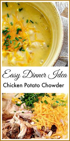 easy dinner idea chicken potato chowder