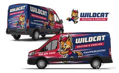 the vehicle wrap design for wildcat heating and cooling