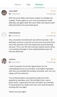 I am deeply appreciative of the positive feedback I have received from my clients. It is incredibly rewarding to see how my resume writing services have contributed to their career advancement.

My passion lies in helping individuals stand out to recruiters and secure their dream roles. I am here to assist anyone seeking professional, tailored resume writing services. Let’s collaborate to make your resume truly shine. Professional Resume Format, Federal Resume, Dream Roles, Executive Resume, Resume Writing Services, Resume Writer, Graphic Design Resume, Career Advancement, Resume Format