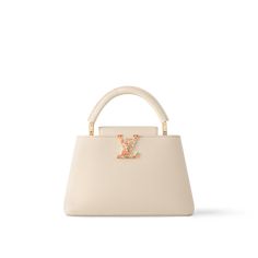 LOUIS VUITTON® - Capucines Bb - Creme Nacre Coral Lv Capucines Bb, Watercolor Shades, Lv Capucines, Louis Vuitton Capucines Bb, Louis Vuitton Capucines, Luxury Bags Collection, Trunk Bag, Book Bags, Monogram Bag