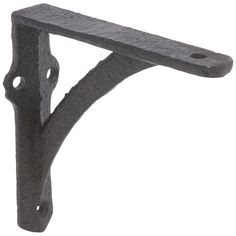 an iron shelf bracket on a white background