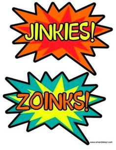 two comic speech bubbles that say junkies and zonks