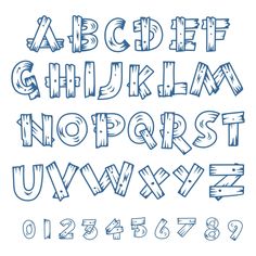 the letters and numbers are drawn with blue markers