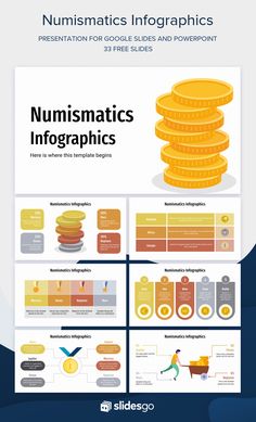 Numismatics Infographics Chart Infographic, Seo Audit, Infographic Design Layout, Slides Design, Slide Presentation, Concept Map