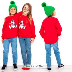 Christmas Family Sweaters, Matching Holiday Sweatshirts, Christmas Flannel ❥ THE PRICE IS PER PIECE ❥ The sweatshirts are made from premium quality 100% cotton material with wadding. These unique matching pieces are the perfect thing to wear for special occasions, family photoshoots or just casual days with your loved ones! ❥ Materials and Care: 100% Cotton    For ultimate results wash at a low temperature. Dry naturally. Iron inside out only. ❥ Make sure to check our size chart in the FAQ secti Matching Family Christmas Outfits, Family Sweaters, Holiday Sweatshirts, Family Sweater, Family Photoshoots, Christmas Flannel, Kids Jumpers, Holiday Sweatshirt, Christmas Family