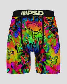 The PSD Shroomin Briefs are a psychedelic and whimsical choice for those who appreciate vibrant and playful designs. Featuring an eye-catching pattern of colorful mushrooms against a contrasting background, these boxer briefs exude a sense of fun and adventure. The lively graphics and dynamic design make a statement, adding a pop of personality to your underwear collection. Crafted with premium materials, the PSD Shroomin Briefs offer a comfortable and supportive fit for all-day wear. Whether yo Psd Boxers, Colorful Mushrooms, Stylish Hoodies, Guys Clothing Styles, Dynamic Design, Clothing Styles, Fit Inspo, Boxer Briefs, Playful Design