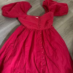 Red Puff Sleeve Dress. Soft. Nwot. Red Puff Sleeve Dress, Dress Puff Sleeve, Puff Sleeve Dress, Puffed Sleeves Dress, Anthropologie Dress, Anthropologie Dresses, Sleeve Dress, Red Dress, Puff Sleeve