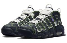 Tennis legend Serena Williams adds her own creative touch on the classic Nike Air More Uptempo. Making use of twill-denim and ribbed texture, the silhouette is dressed in dark obsidian, purple, volt and white giving it a complete style makeover. DX4219-400 Yeezy Boots, Nike Air More Uptempo, Nike Air More, Tennis Legends, Ugg Tasman, Dunks Nike, White Wolf, Air Jordan 11, Hot Sneakers