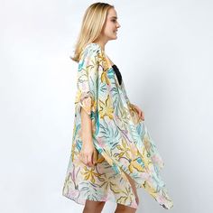 Size : One Size (35" L) Material : 100% Polyester Print Kimonos, Tropical Print, Lowest Price, On Sale