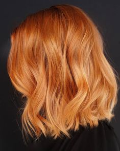 Copper Long Bob Hair, Long Bob Ginger Hair, Short Copper And Blonde Hair, Copper Long Bob, Copper Bob, Ginger Blonde, Champagne Blonde Hair, Cheveux Oranges