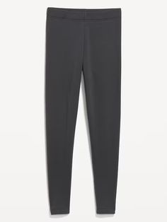 High-Waisted Fleece-Lined Leggings | Old Navy Versatile Pull-on Leggings For Fall, Minimal Stretch Athleisure Activewear For Fall, Fall Athleisure Activewear With Minimal Stretch, Gray Stretch Leggings With Elastic Waistband, Versatile High Stretch Leggings For Fall, Stretch Pull-on Sweatpants For Fall, Gray High Stretch Casual Leggings, Casual High Stretch Gray Leggings, Casual Gray High Stretch Leggings