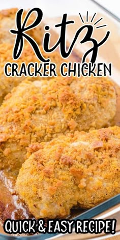 Ritz Cracker Recipes, Chicken Dish, Cracker Recipes, Chicken Main Dishes