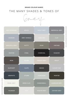 the many shades and tones of grey