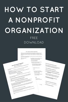 the book how to start a nonprofit organization with free printables