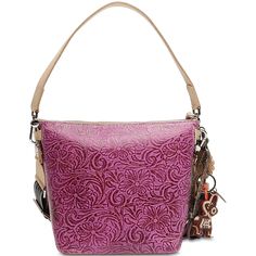 The little sister to the Hobo bucket bag, our Wedge is great to store all your essentials. This bag’s interior pockets and roomy layout make it easy to hold everything you need by your side with the crossbody strap or on hand with the leather shoulder strap. Details & Sizing Mena fuchsia tooled leather exterior Includes hand-painted paper mache jaguar charm with lilac leather tassel and our Donkito Charm Interior slide pocket, zipper pocket, credit card slots, and hook-clip lanyard Includes two Pink Leather Bucket Bag, Everyday Bucket Hobo Bag With Detachable Strap, Everyday Use Hobo Bag With Detachable Strap, Everyday Hobo Bag With Detachable Handle In Bucket Shape, Leather Handles Bucket Bag For Shopping, Leather Handled Bucket-shaped Hobo Bag For Shopping, Leather Handle Bucket Hobo Bag For Shopping, Bucket Hobo Bag For Travel, Shopping Crossbody Bucket Bag