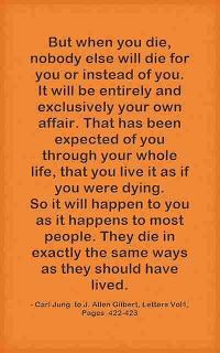 an orange frame with a poem written in black on the front and bottom, which reads, but when you die nobody else will die for