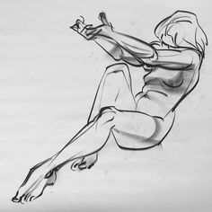 a black and white drawing of a woman sitting on the ground with her legs crossed