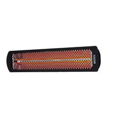 an orange and black heater on a white background