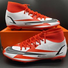 Nike Superfly 8 Club Cr7 Fg/Mg Soccer Cleats Red Men Db2855-600 Size 10 No Lid. Brand New Condition. Never Worn. No Lid 100% Authentic Men's Us Size 10 Model #: Db2855-600 Contact Us With Any Questions You May Have. We Offer Bundle Discount, Shipping Savings. Check Out Our Store! We Have Cool Clothing From Brands Nike, Jordan, Under Armour, Etc. We Also Have For Sale New Or Used Video Games. Make Sure To Follow Us For Regular Footwear & Clothing. Red Fade-resistant Training Sneakers, Nike Red Training Running Shoes, University Red Synthetic Running Shoes For Sports, University Red Lace-up Running Shoes For Sports, Dynamic Red Fade-resistant Running Shoes, Nike Red Dynamic Running Shoes, Red Nike Running Shoes Dynamic Style, University Red Running Shoes For Sports, Red Training Sneakers With Shock Absorption