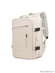 BagForLove - Versatile Zip-Front Backpack with Multiple Compartments Product Description Color Beige Strap Type Adjustable Details Multi-compartment Composition 10% Polyester Bag Size Medium Pattern Type Plain Material Polyamide Closure Type Zipper Type Laptop Backpack Features Multi-function Size Chart INCH CM Handle Height Strap Length Bag Height Bag Width Bag Length 2 inch 33.5 inch 17.7 inch 8.7 inch 13 inch Handle Height Strap Length Bag Height Bag Width Bag Length 5 cm 85 cm 45 cm 22 cm 33 Beige Travel Backpack Shaped As Shoulder Bag, Beige Shoulder Bag Backpack For Travel, Beige Travel Bag With Anti-theft Pocket, Beige Rectangular Backpack, Beige Portable Rectangular Backpack, Anti-theft Backpack For Trips, Portable Rectangular Beige Backpack, Beige Laptop Backpack For Travel, Beige Backpack Laptop Bag For Travel