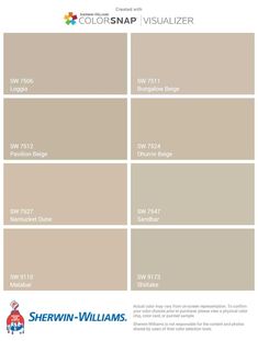 the color scheme for sherwinn williams's new paint colors and their names