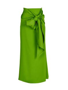 Trento Skirt Lime Spring Green Skirt With Tie Waist, Chic Green Evening Skirt, Green Long Wrap Skirt For Party, Green Asymmetrical Evening Skirt, Green Cocktail Skirt For Spring, Elegant Green Wrap Skirt For Spring, Spring Party Green Wrap Skirt, Chic Green Spring Wrap Skirt, Chic Green Wrap Skirt For Spring