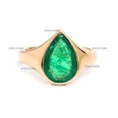 Emerald signet ring gold | Vintage-inspired minimal emerald signet ring gold | Green emerald signet ring gold | Emerald pear ring Gold GEMSTONE DETAILS : ✦ Gemstone : Emerald ✦ Gemstone Type : Natural ✦ Gemstone Size : 9x7MM ✦ Gemstone Shape : Pear ✦ Number of Gemstones : 1 ✦ Gemstone Weight : 3.00 Carats ✦ Gemstone Grade : AAA METAL DETAILS : ✦ Metal : 14K/18K Gold ✦ Metal Color : Yellow / White / Rose Gold ✦ Setting : Bezel Setting/Flush Setting ✦ Ring Box : Yes SHIPPING DETAILS : ✦ Shipped vi Emerald Signet Ring, Classic Gold Emerald Signet Ring, Gold Emerald Signet Ring Gift, Emerald Signet Ring With Gemstone, Pear Signet Ring, Timeless Yellow Gold Emerald Signet Ring, Yellow Gold Signet Ring With Emerald Gemstone, Emerald Pinky Ring, Rainbow Sapphires