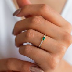 Emerald Oval Ring Horizontal Stone Green Ring Emerald Diamond Gemstone Ring 14k Solid Gold Green Band Engagement Wedding Gift For Her ▶ 𝙋𝙍𝙊𝘿𝙐𝘾𝙏 𝙁𝙀𝘼𝙏𝙐𝙍𝙀𝙎 * 14k Solid Gold Ring * Natural Oval Emerald Stone Total Carat: 0.20 ct (1 piece) * Round Stone Carat: 0.21 ct (12 piece) * Total Carat: 0.41 ct * Diamond Quality: G Colour VS Clarity * Total Numbers Of: 13 * Ring Width: 1.97 cm ( 0.77 inches) * Ring Length: 2.11 cm ( 0.83 inches) ▶▶ İNFORMATİON If you choose diamonds from the gem Stackable Rings With Diamond Accents For Gifts, Elegant Half Eternity Emerald Ring For Anniversary, Fine Jewelry Oval Stackable Rings For Anniversary, Oval Stackable Fine Jewelry Rings For Anniversary, Oval Stackable Rings For Anniversary, Marquise Fine Jewelry Ring For Proposal, Oval Half Eternity Diamond Ring In Fine Jewelry Style, Dainty Oval Rings With Diamond Accents, Oval Rings With Diamond Accents For Proposal