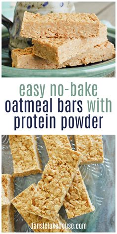 easy no bake oatmeal bars with protein powder are the perfect snack