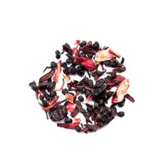 dried blackberries and raisins on a white background