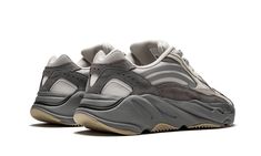 The adidas Yeezy Boost 700 V2 “Tephra” is the fourth colorway for “Version 2” of the chunky sneaker by Kanye West.  After its first three colorways featured low-contrast, tonal color schemes, this “Tephra” edition adds a bit more contrast with distinct color blocking in light grey and dark grey tones across the upper and thick midsole.  A gum rubber outsole completes the palette.  The “Tephra” 700 V2 is constructed with a mesh textile base with overlaying panels in premium leather and suede.  Re Yeezy 700 V2 Tephra, Yeezy Boost 700 Outfit, Yeezy Boost 700 Outfit Women, Yeezy Boost 700 V2, Adidas Campus 80s, Adidas Yeezy 700, Nike X Travis Scott, Yeezy 700, Baskets Adidas