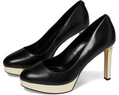 Women's MICHAEL Michael Kors Chantal Platform Pump Michael Kors Closed Toe Platform Heels, Elegant Michael Kors Synthetic Heels, Michael Kors Leather Platform Heels, Michael Kors Brown Platform Heels, Michael Kors Black 4-inch Heels, Designer Heels, Platform Pumps, Women's Pumps, Product Reviews