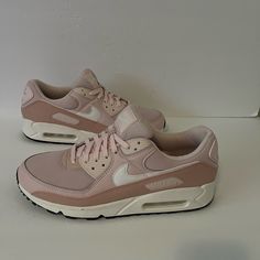 Nike Air Max 90 Next Nature Barely Rose Pink Dh8010-600 Sz 12 Women = 10.5 Men New Without Box Pink Leather Lace-up Running Shoes, Pink Leather Running Shoes For Sports, Casual Pink Fade-resistant Sneakers, Pink Leather Sneakers With Air Cushioning, Pink Air Max Slip-on Sneakers, Pink Slip-on Sneakers With Air Max Cushioning, Air Max 90 Women, Shoes Inspiration, Shoe Inspiration