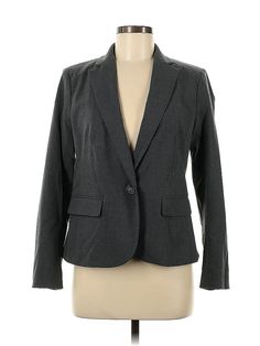 Ann Taylor Blazer Size: 8 Jackets & Outerwear - used. 68% POLYESTER, 29% VISCOSE, 3% SPANDEX | Ann Taylor Blazer Jacket: Gray Jackets & Outerwear - Size 8 Petite Rag & Bone Wool Blazer, Gray Blazer, Grey Blazer, Gray Jacket, Outerwear Jackets, Ann Taylor, Blazer Jacket, Women's Blazer, Women Handbags