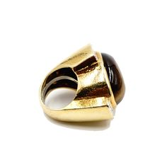 DAVID WEBB cabochon tiger eye yellow gold jewelry Tiger Eye Ring, David Webb, Yellow Gold Jewelry, Eye Ring, Tiger Eye, Gold Jewelry, Rings For Men, Yellow Gold, Ring