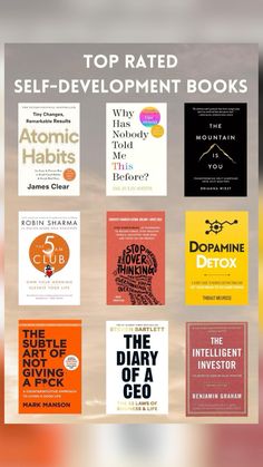 the top rated self - development books for authors to read on their own book list