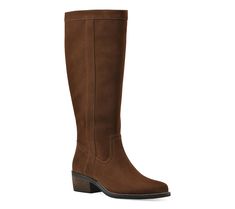 Featuring a smooth suede upper, a side zip closure, and a low heel, these tall-shaft wide-calf boots combine streamlined style and everyday practicality. From White Mountain. Wide Calf Boots, White Mountain, Wide Calf, Calf Boots, Low Heels, Side Zip, Fashion Shoes, Fashion Beauty, Leather Upper