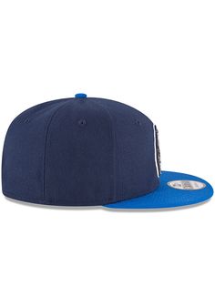 Wear your Mavericks style with pride in this Dallas Mavericks New Era Navy Blue 2T 9FIFTY Design Snapback Hat! This Dallas Snapback Hat features a front embroidered team logo. Win Mavericks!! New Era Basic 9FIFTY, Team logo embroidered on the front, New Era flag embroidered on the left side, Plastic snapback, Adjustable Closure, Polyester material, Polyester, Wipe clean with cloth or cleaning kit, 4 Casual Blue Hat For Fan Gear, Casual Blue Fan Gear Hat, Blue Casual Snapback Hat For Fans, Blue Casual Hat For Sports Events, Casual Blue Hat For Sports Events, Blue Casual Snapback Hat For Fan Gear, Blue Flat Crown Hat For Streetwear, Blue Flat Crown Hat For Sports Events, Blue Sports Hat With Short Brim