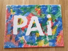 the word pa is painted on a piece of paper