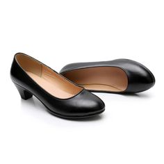 Introducing the Nubia Women's Round Toe Pumps by USS Shoes, crafted with genuine cow leather and lined with soft microfiber. Slip into style with the slip-on design. Perfect for office wear during the spring and autumn seasons. The TPR outsole and polyurethane insole provide comfort and complement your professional attire. Order true to size for the perfect fit. Slip-on Closed Toe Court Shoes For Work, Slip-on Court Shoes For Work, Spring Faux Leather Court Shoes For Work, Low Heel Faux Leather Court Shoes For Office, Faux Leather Low Heel Court Shoes For Office, Medium Width Slip-on Court Shoes For Office, Business Court Shoes With Almond Toe In Faux Leather, Slip-on Faux Leather Heels For Work, Medium Width Slip-on Court Shoes For Workwear