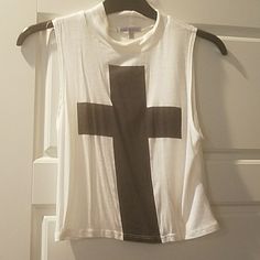 Crop Top, Black Cross, Cream Background Black Cross, Cream Background, Black Cream, Shopping List, Charlotte Russe, Gift Shop, Crop Top, Style Inspiration, Womens Tops