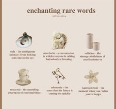 an info sheet describing the different types of rare words