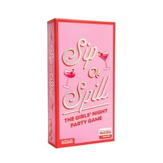 Sip or Spill  the choice is yours. From the makers of the viral girl's night game For the Girls comes Sip or Spill, the girl's night drinking game! Full of juicy questions, this game will get you and girls spilling the tea  and probably some drinks, too. Perfect for bachelorettes, girls trips, and birthdays! Sip responsibly, ladies. For 21+ Color: Multicolor. Bachelorette Birthday Party, Games Night Birthday Party, Bachelorette Trip Decorations, Bookish Bachelorette Party, For The Girls Game, Adult Pj Party, Adult Slumber Party Ideas, Girly Bachelorette Party, Girls Night Activities